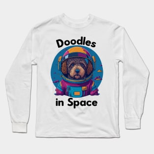 Doodles in Space, Funny Sci-Fi Shirt Long Sleeve T-Shirt